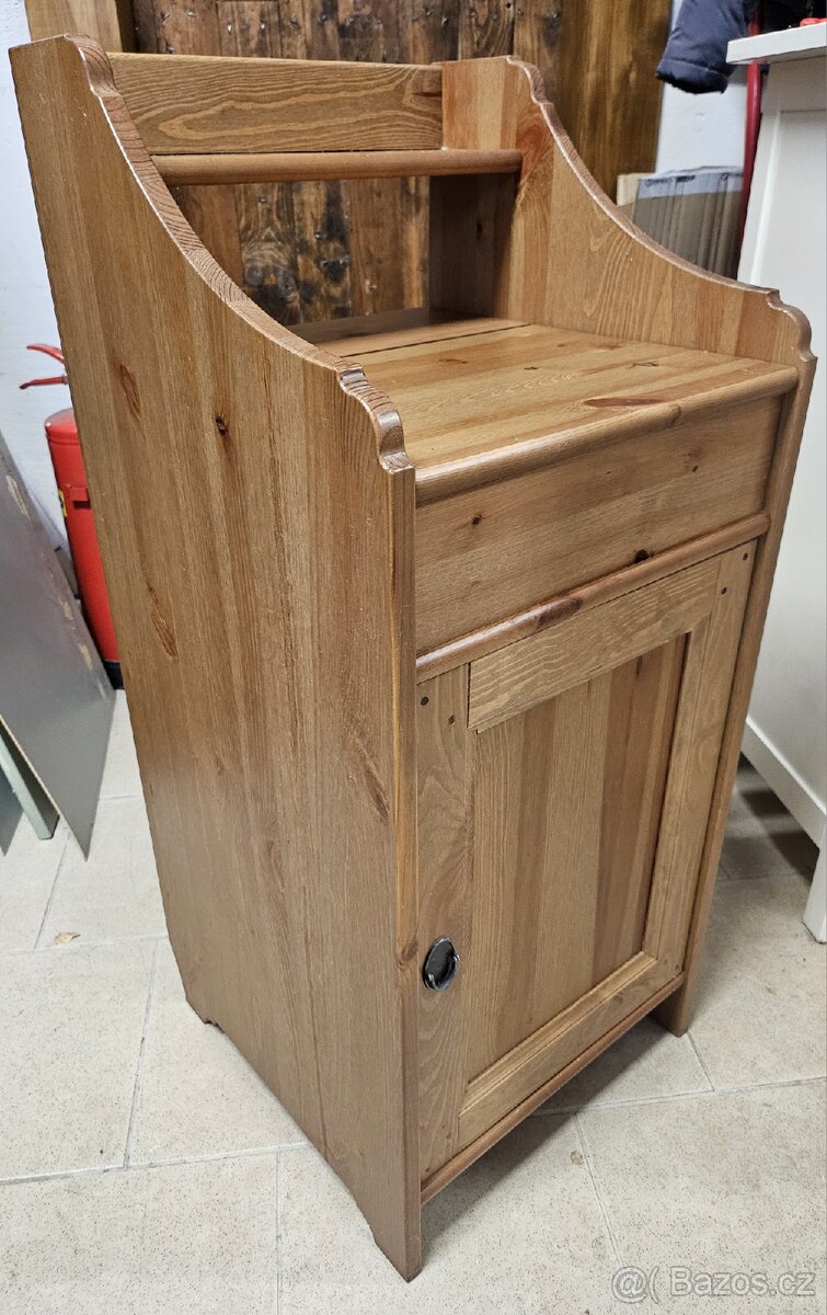 Komoda-noční stolek Ikea Leksvik mořidlo antik - 3