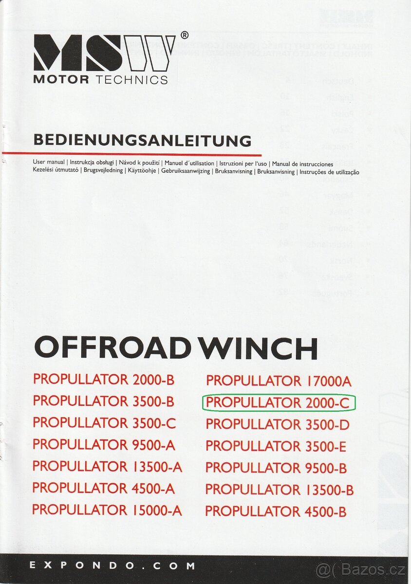 OFFROAD lanový auto naviják 12V (907kg) - 3