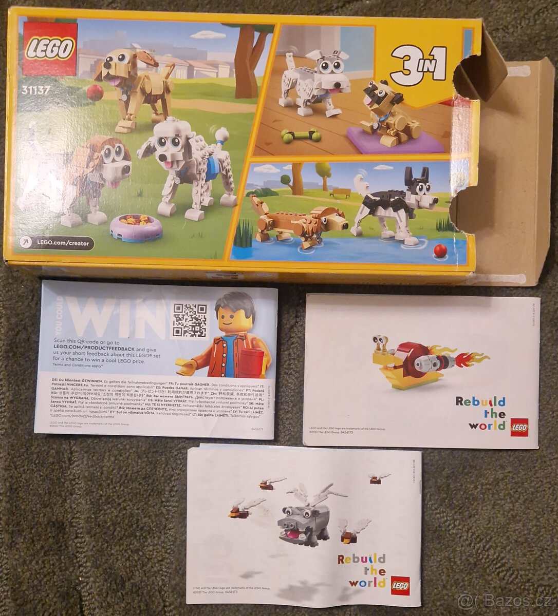 Prodám čtyři krabice lega - 11028, 31137, 41026, 76412 - 3