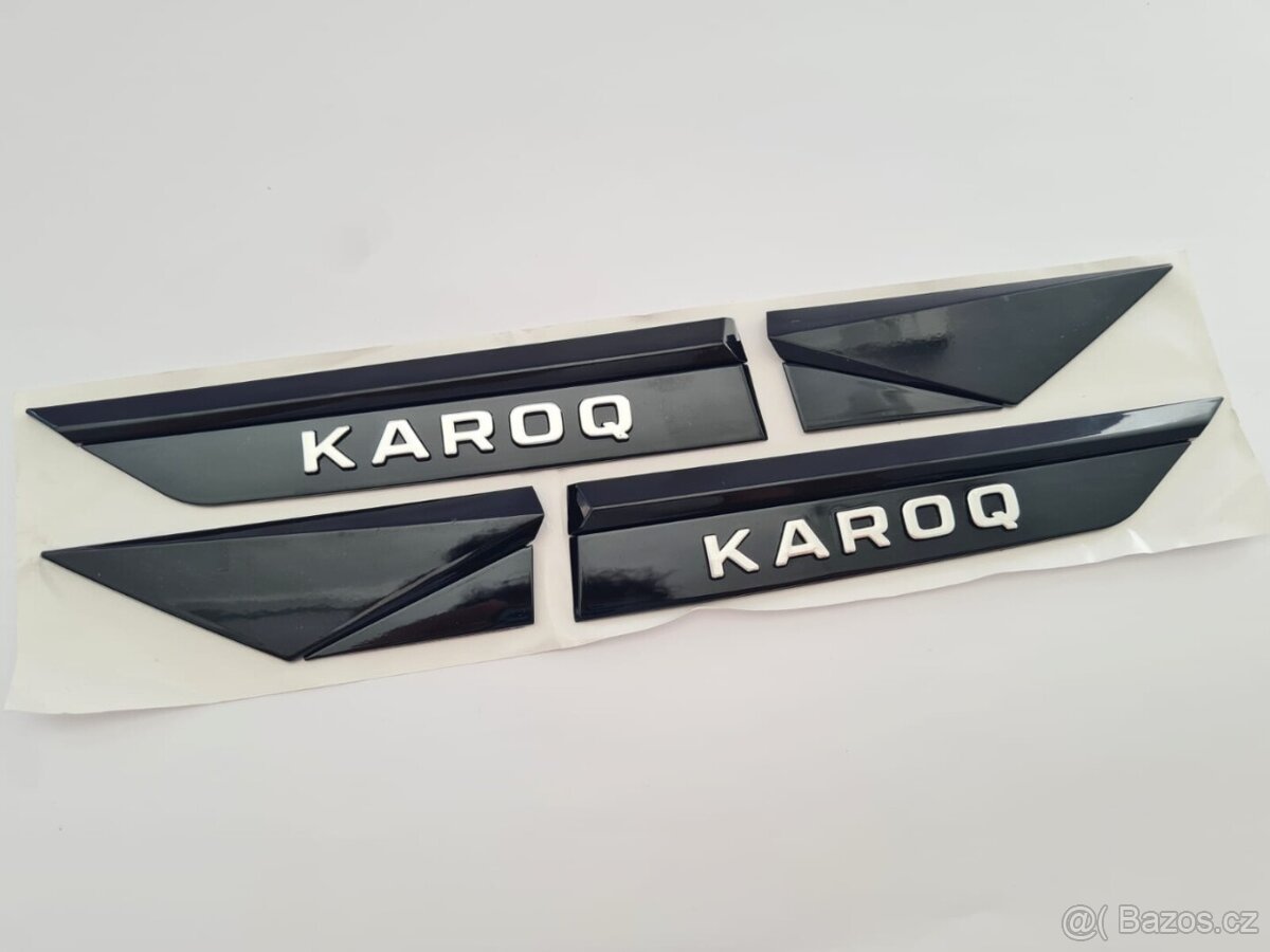 ČIERNE Nápisy s chrómovymi pismenami pre ŠKODA Modely - 3