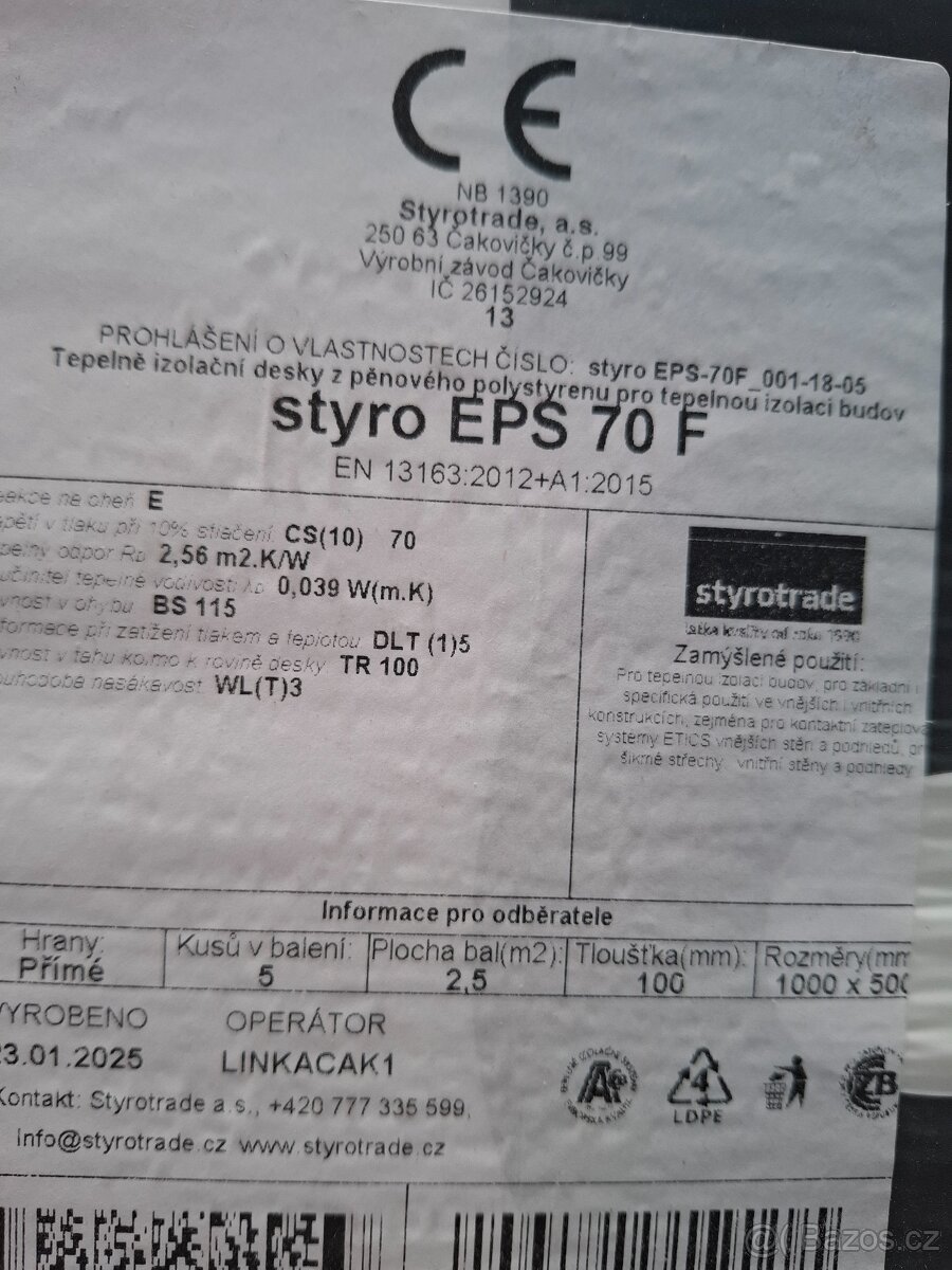 Fasádní polystyren 100mm EPS70 - 3
