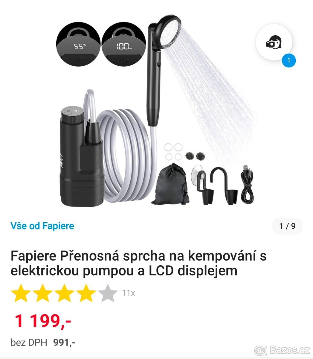 Zahradní sprcha, dobíjecí baterie - 3