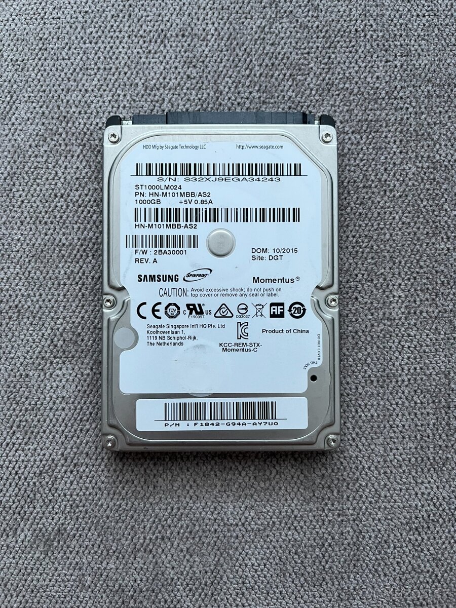 2,5" HDD WD / Seagate / HGST / Samsung 1TB - 3