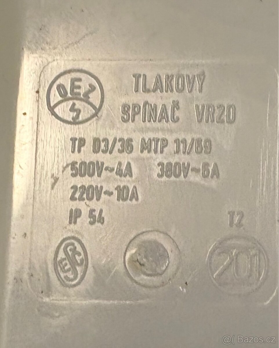 Tlakový spínač VR 2D - 3