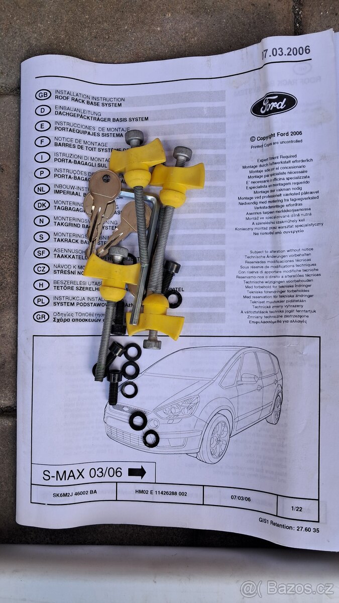 Ford S-Max střešní příčníky, nosič - 3