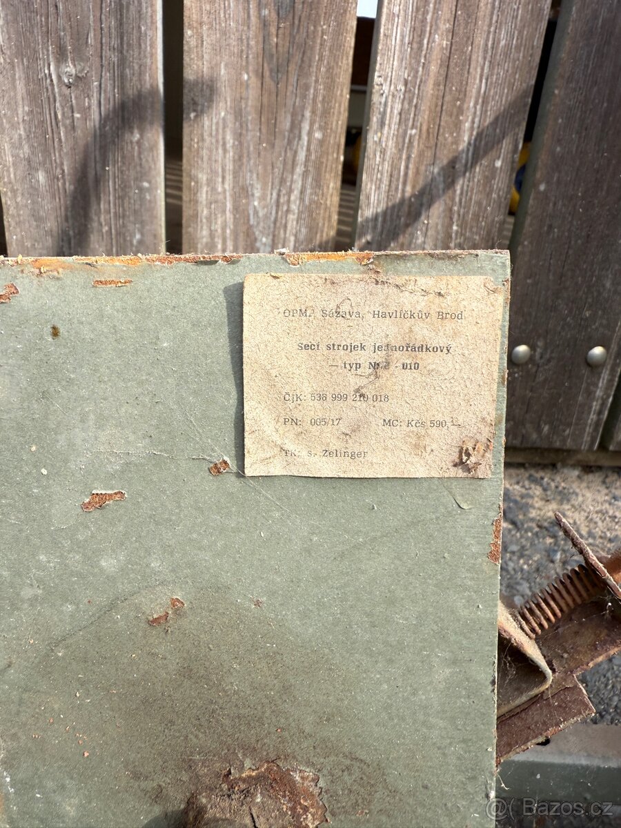 Ruční secí stroj, ručni sečka, originál funkční - 3