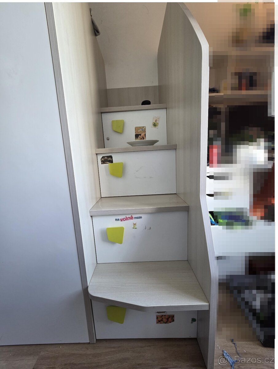 Dětská patrová postel 2x 190x80 s úložnými prostory - 3