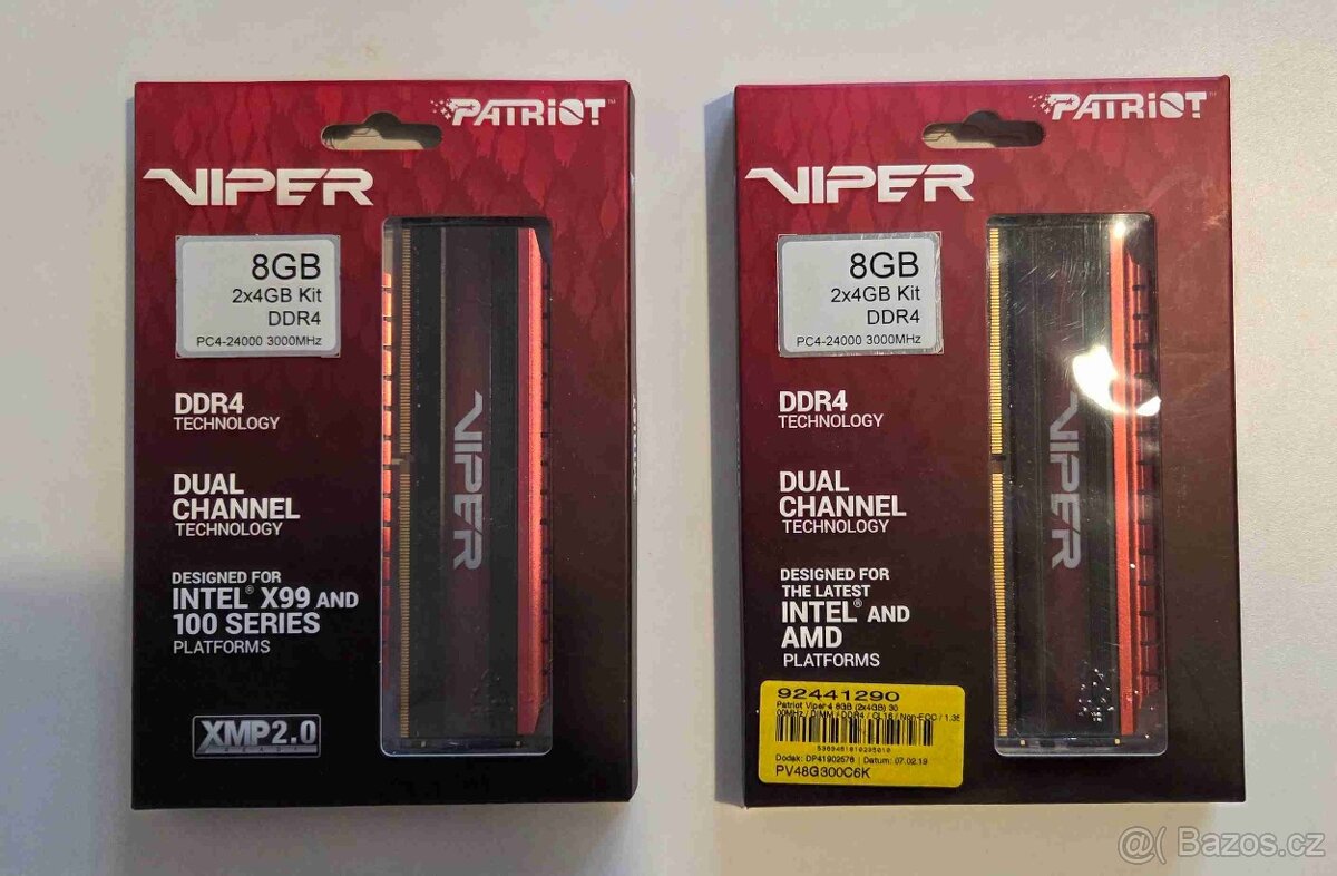 16GB DDR4 RAM Patriot Viper 3000MHz (4x4GB) - 3