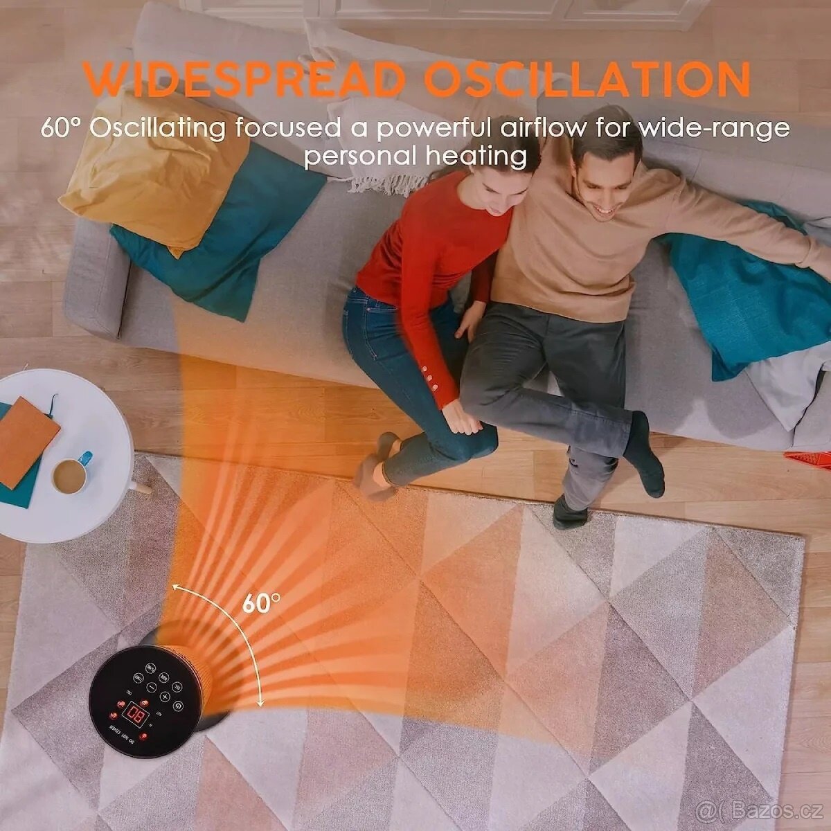 Oscilační elektrický ohřívač s 3D plamenem - 3