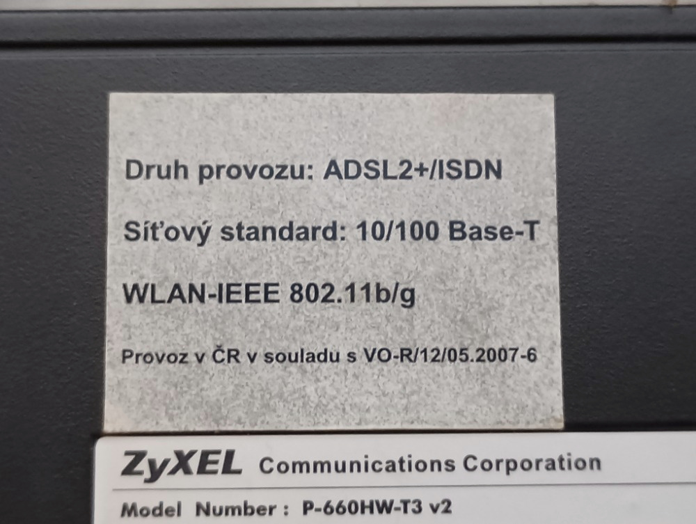Modem a Wi-Fi Router Zyxel P-660HW-T3 v2 - 3