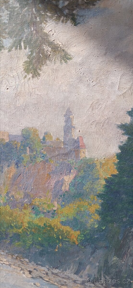 Obraz velký olej hrad Zvíkov - 3