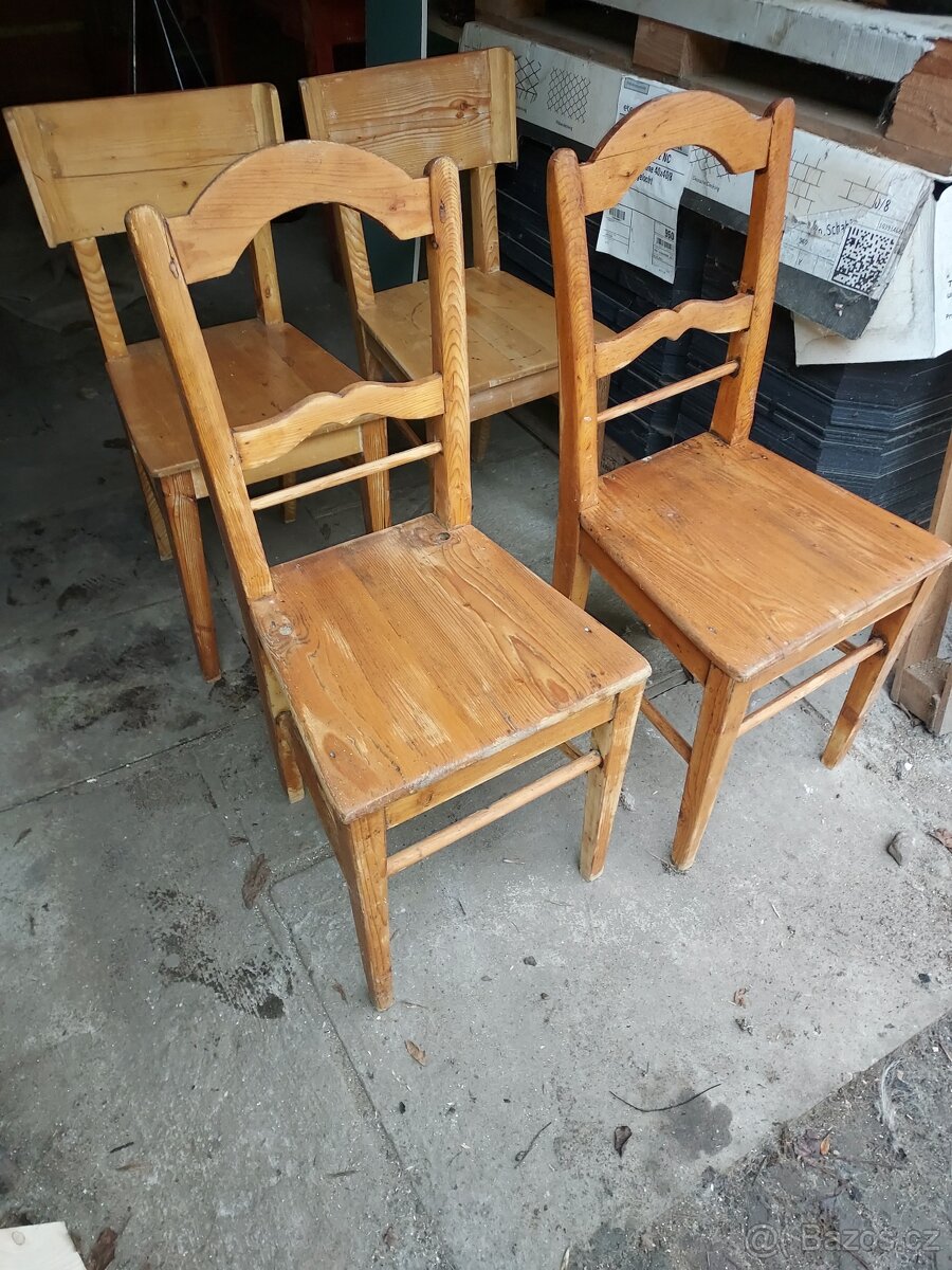 Stary selsky stul masiv - 3