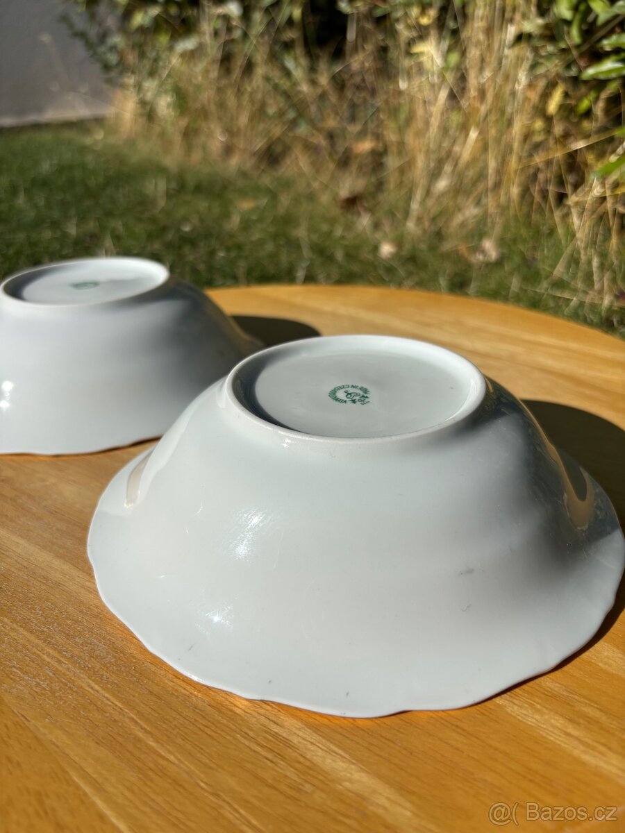Sběratelské porcelánové mísy EPIAG Czechoslovakia – 2 ks - 3