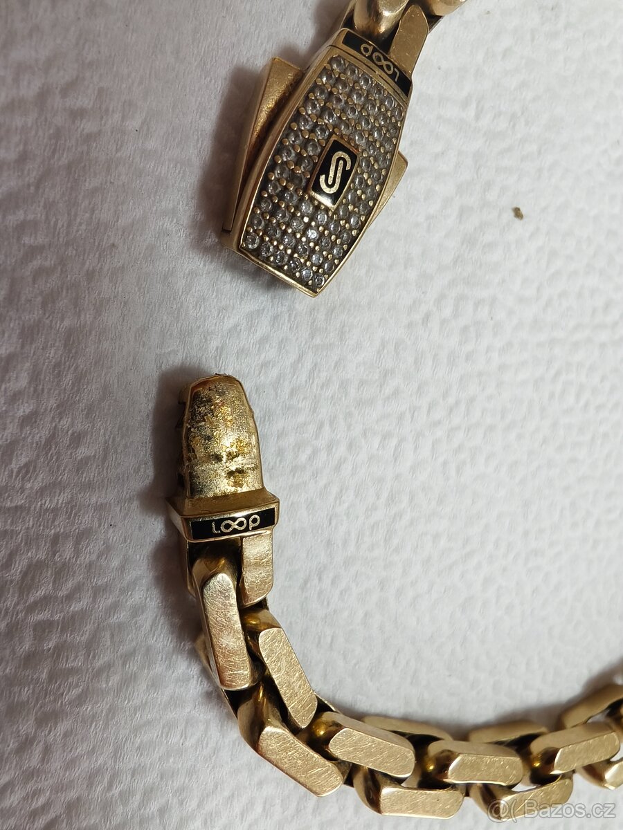 Zlatý náramek pilka - zakázková výroba - 3