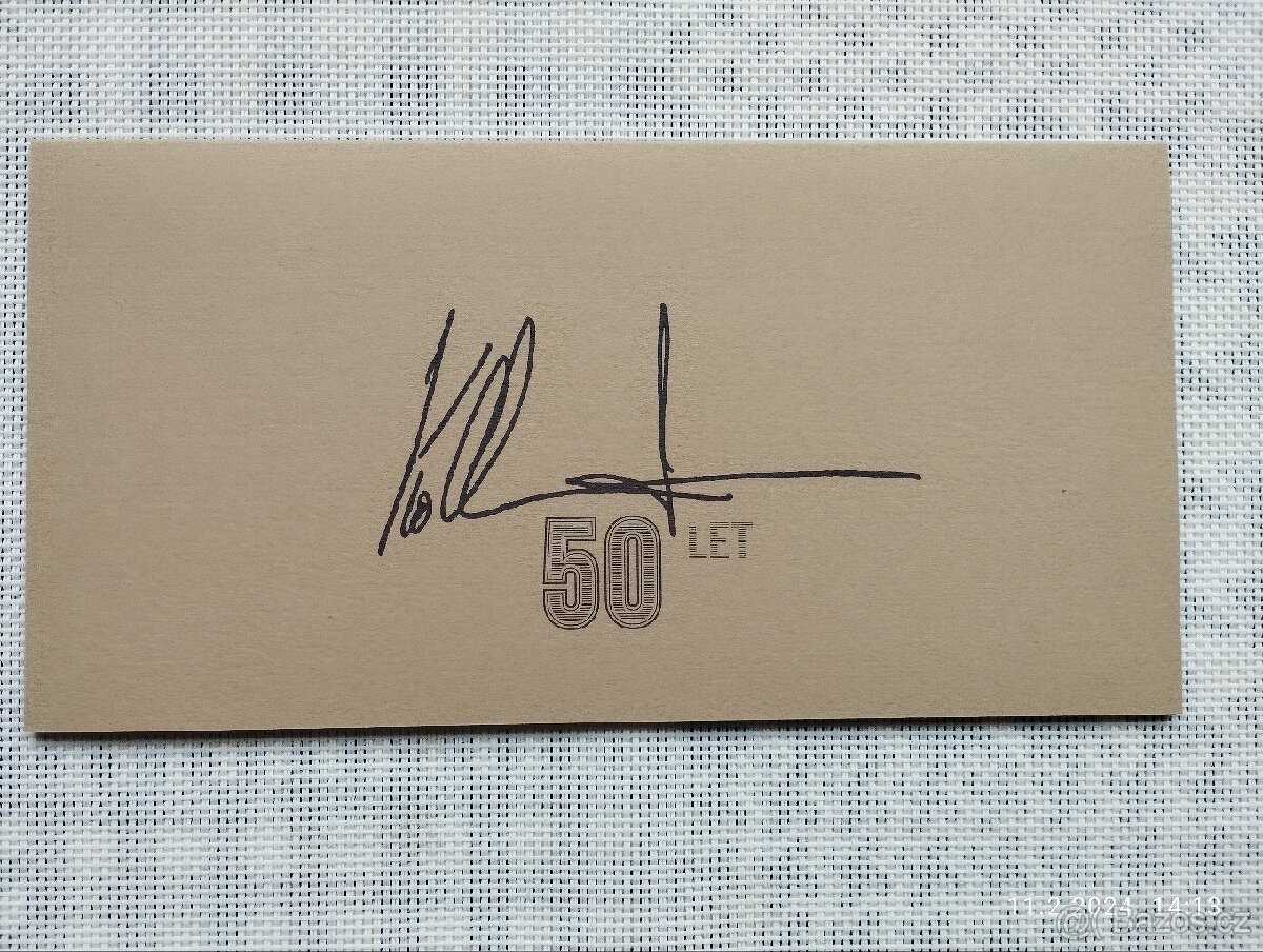 Pamětní list - bankovka Jan Koller limit 1973ks / NOVÉ - 3