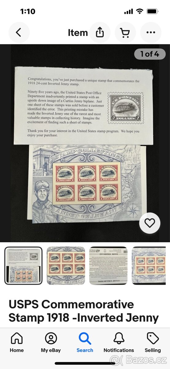 1918 error znamka obracena jenny - 3