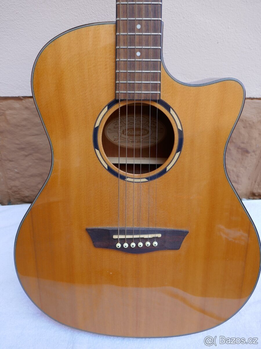 Washburn WLO10SCE Electro Acoustic, Natural - 3