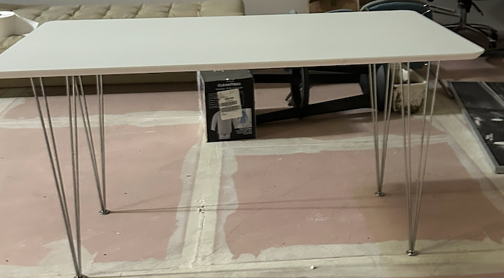 Jídelní stůl – bílý, 140 × 80 cm - 3