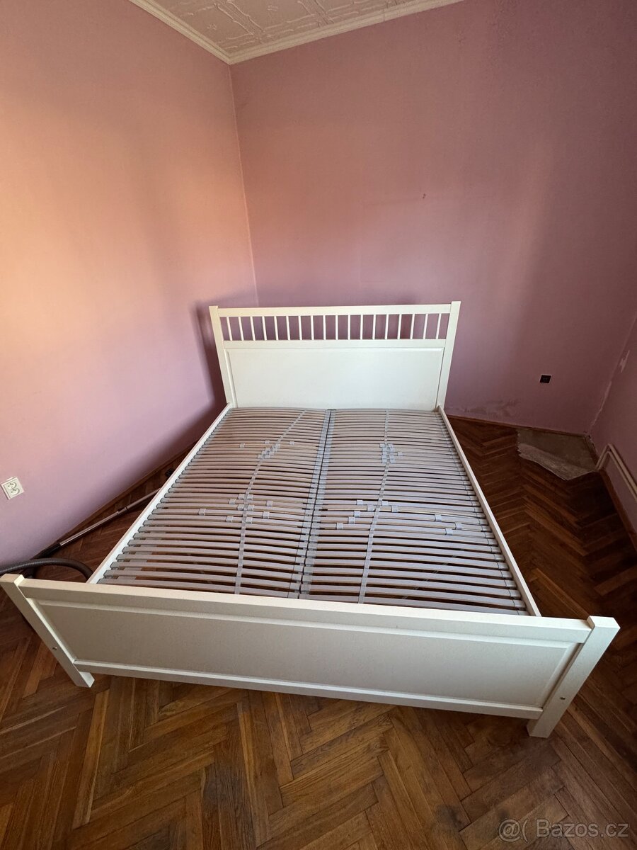 Manželská bílá postel 180x200 - 3