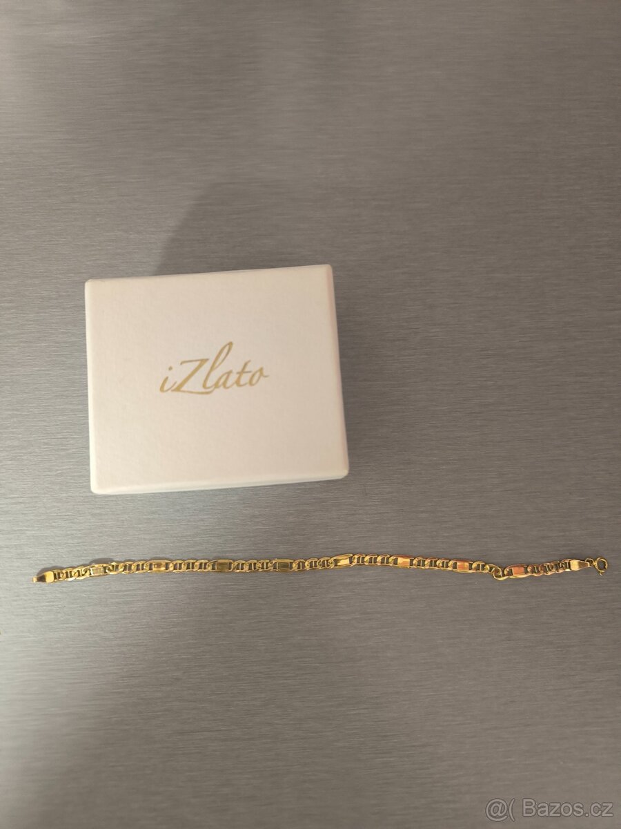 Nový. Zlato 14k náramek 20 cm - 3