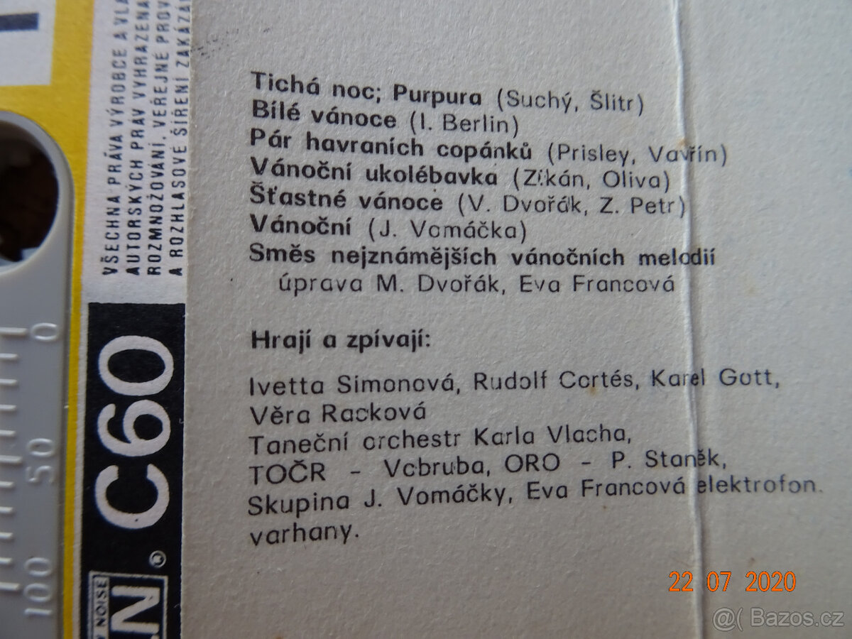 MC kazeta – VÁNOČNÍ PÍSNĚ A KOLEDY - české - 3