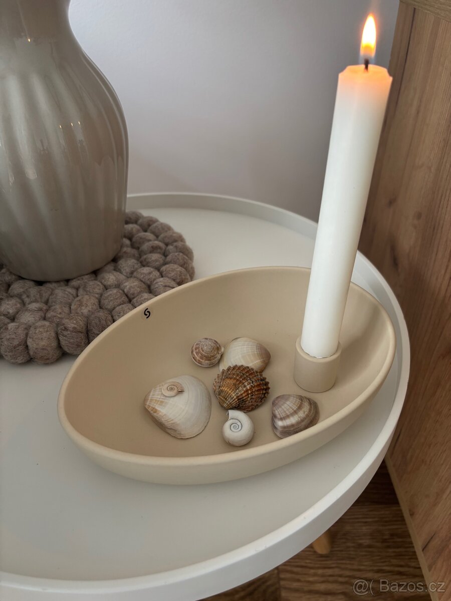 Keramický svícen Lidatorp Beige - 3