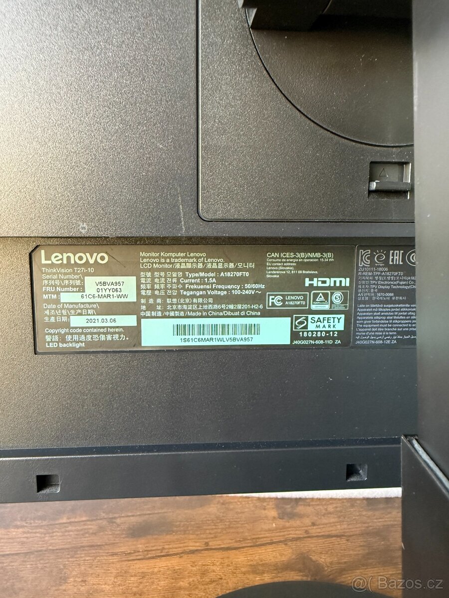 Lenovo ThinkVision T27i-10 W27" - 3