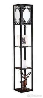 Nová stojací lampa s policemi (160 cm) - 3