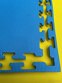 Tatami Champion puzzle žluto-modrá 105cm x 105cm x 2cm - 3