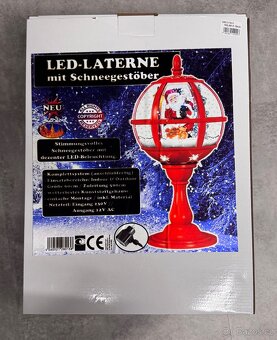 Sněžící LED stolní lucerna Santa – 60 cm Nový - 3