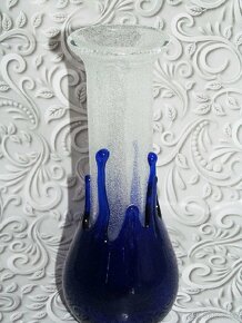 Retro váza hutní sklo - Pavel Ježek vzor č. 7606, Škrdlovice - 3