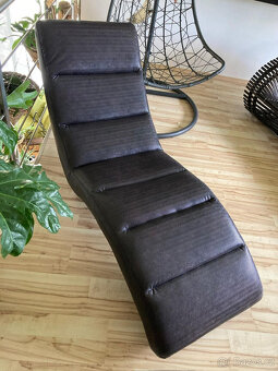Lehátko - sofa - zajímavá imitace kůže - 3