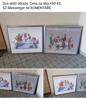 Staré obrazy po slevě.Ceny a rozměry viz fota. - 3