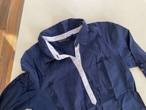 Modrá košile s lemovanou rozhalenkou, vel L spíše M, Zara - 3