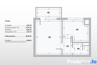 Pronájem byty 1+1, 34,8m2, Brno - Bystrc, ev.č. 100042 - 3