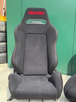 Sedadla Recaro Speed, černá velur, s červeným prošíváním - 3