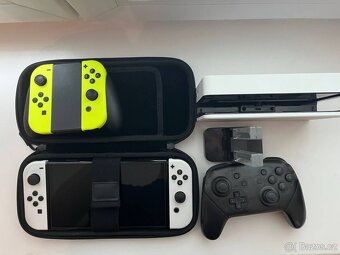 Nintendo Switch OLED + Pro Controller, Dock, pouzdro - 3