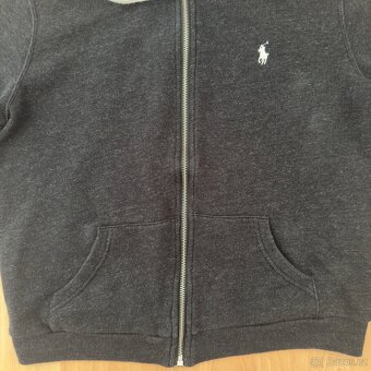 Ralph Lauren Polo černošedá mikina s kapucí | vel. M - 3