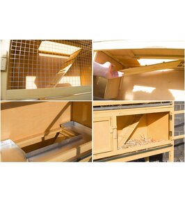 Výroba velká kvalitní králíkárna s domečkem,117x46x117cm. - 3