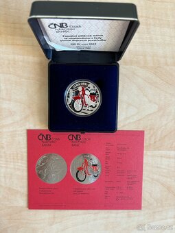 Stříbrná mince ČNB 500 Kč - Motocykl Jawa 250 PROOF (2022) - 3