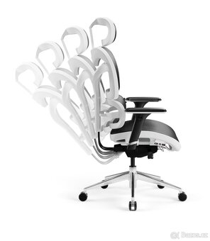 Ergonomická kancelářská židle Diablo V-Commander (bílo-černá - 3