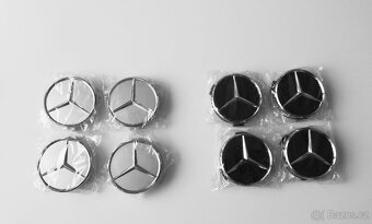 MERCEDES-BENZ - krytky do středů alu. kol - 75mm - 3