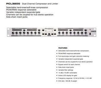 Phonic PCL3200 Dual Channel Compressor and Limiter - 3