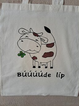 Ručně malovaná plátěná taška - 3