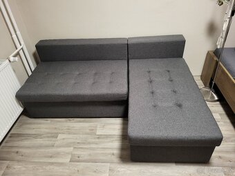 Šedá rozkládací pohovka - 3