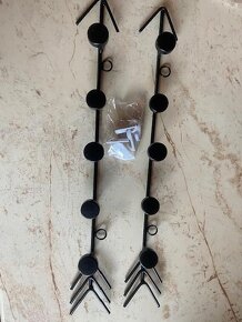 kovový černý vešák - 2 ks - 3