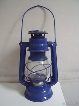 Petrolejová lampa MEVA, modrá. TOP-stav - 3