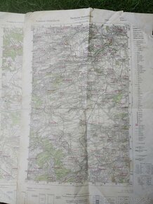 WWII,WW2-německé mapy 1944 a 1945 Benátky nad Jizerou,Kladno - 3