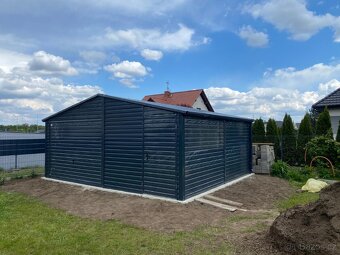 Plechová garáž 6x6m - 3