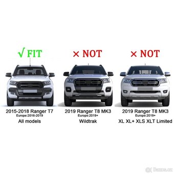 Maska Ford Ranger 2016-2019 - nová, na Ranger - 3